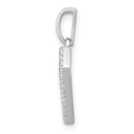 14k White Gold Diamond Gemstone-shape Pendant, view 2