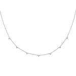 Diamond Multi-Station Necklace - 14k White Gold / 18 in / True Origin® Diamond, Lab Grown