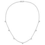 Diamond Multi-Station Necklace - 14k White Gold / 18 in / True Origin® Diamond, Lab Grown
