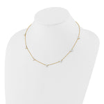 Diamond Multi-Station Necklace - 14k Yellow Gold / 16 in / Diamond