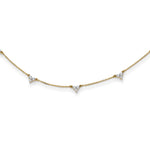 Diamond Multi-Station Necklace - 14k Yellow Gold / 16 in / Diamond