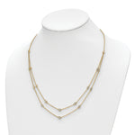 14k 1/2 carat Diamond Multi-Station Double Strand 18 inch Necklace