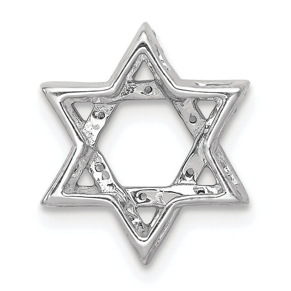 Diamond Star of David Chain Slide - Diamond / 0.004 ct