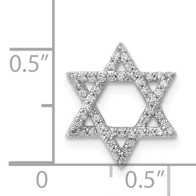 Diamond Star of David Chain Slide - Diamond / 0.004 ct