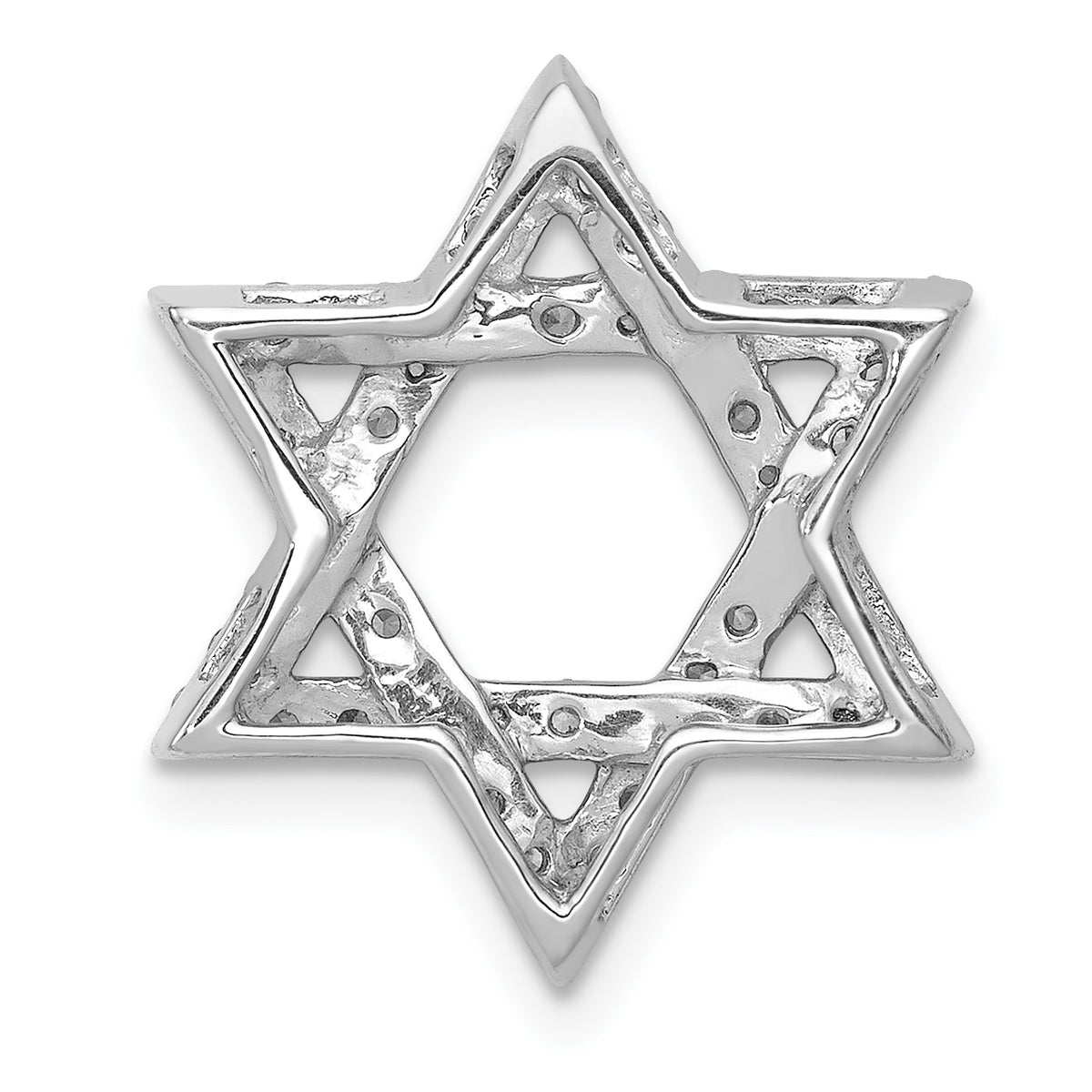 Diamond Star of David Chain Slide - Diamond / 0.012 ct