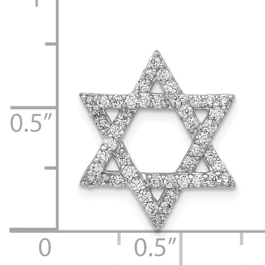 Diamond Star of David Chain Slide - Diamond / 0.012 ct