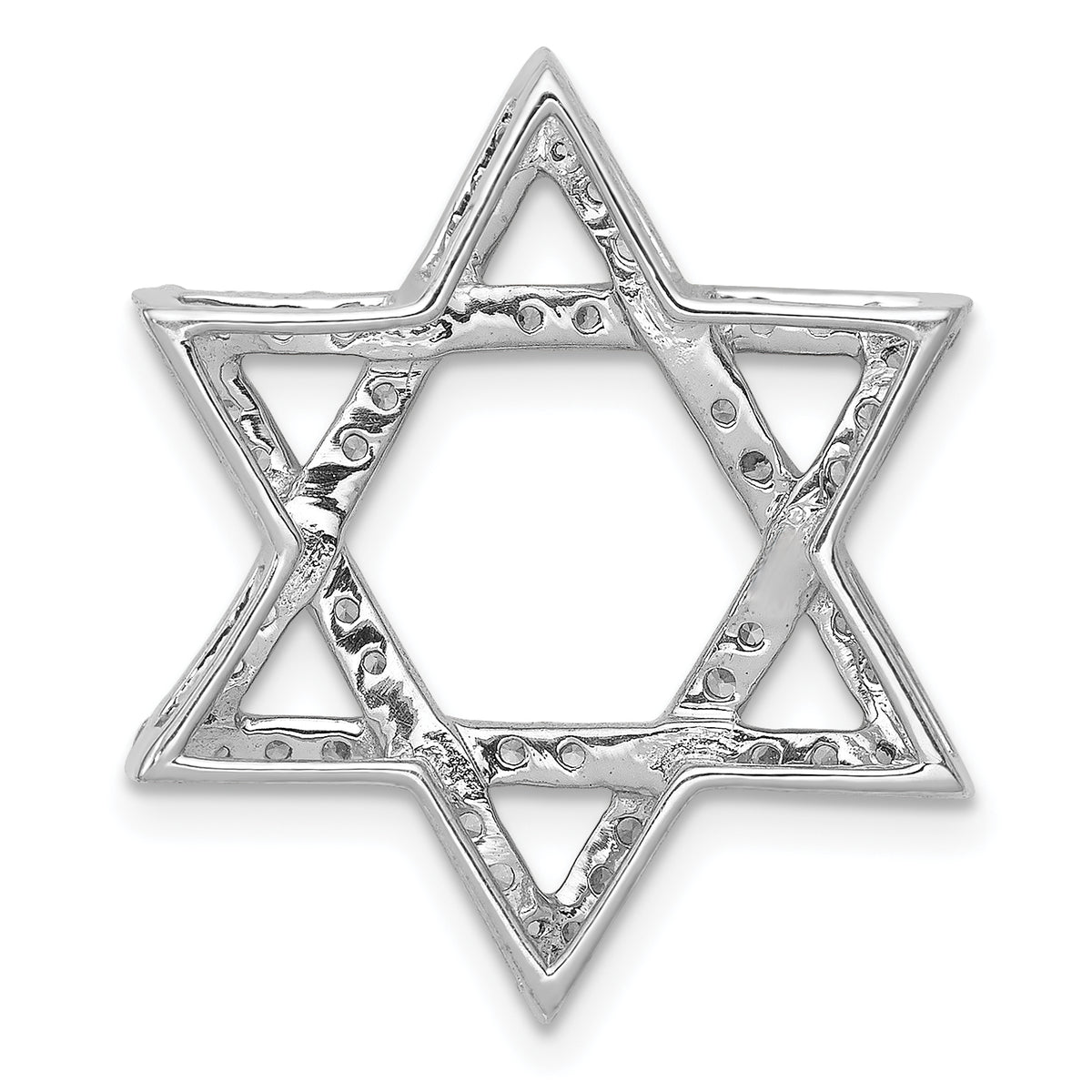 Diamond Star of David Chain Slide - Diamond / 0.01 ct