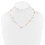 Diamond Sideways Cross Necklace - 10k Yellow Gold / None / 1/6 ctw.