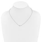 Diamond Sideways Cross Necklace - 14k White Gold / Diamond / 1/6 ctw.