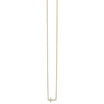 Diamond Sideways Cross Necklace - 14k Yellow Gold / Diamond / 1/6 ctw.