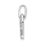 14k White Gold 1/15 carat Diamond Heart Pendant, view 2