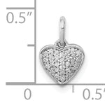 Gold Diamond Heart Pendant - 10k White Gold