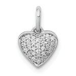 Gold Diamond Heart Pendant - 10k White Gold