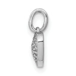 Gold Diamond Heart Pendant - 14k White Gold