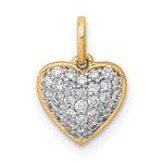 Diamond Heart Pendant - 14k Yellow Gold / Diamond / 1/5 ctw.