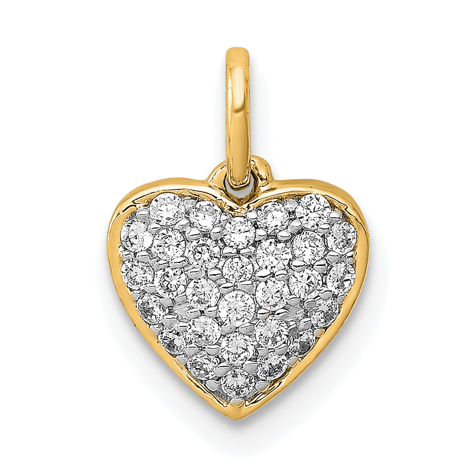 Diamond Heart Pendant - 14k Yellow Gold / Diamond / 1/5 ctw.