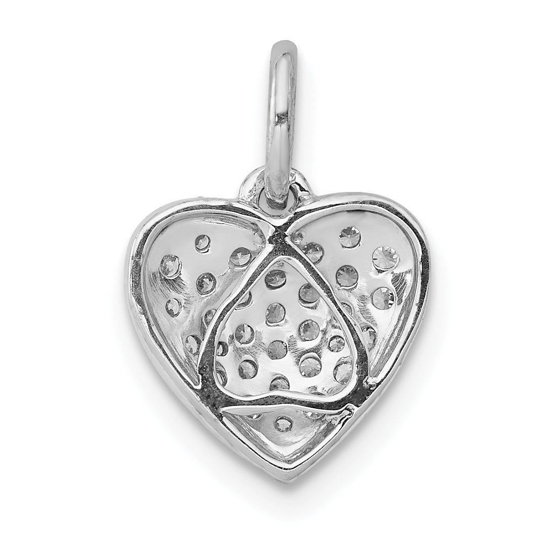 Diamond Heart Pendant - 14k White Gold / Diamond / 1/4 ctw.