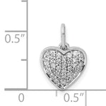 Diamond Heart Pendant - 14k White Gold / Diamond / 1/4 ctw.