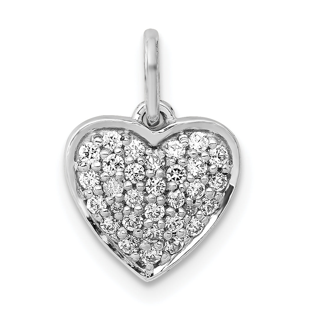 Diamond Heart Pendant - 14k White Gold / Diamond / 1/4 ctw.
