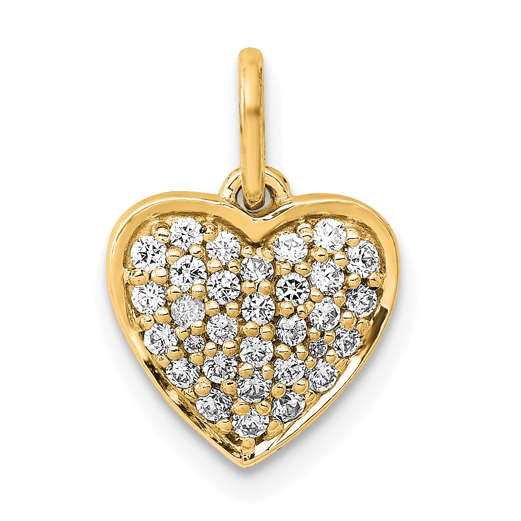 Diamond Heart Pendant - 14k Yellow Gold / Standard / 1/4 ctw.