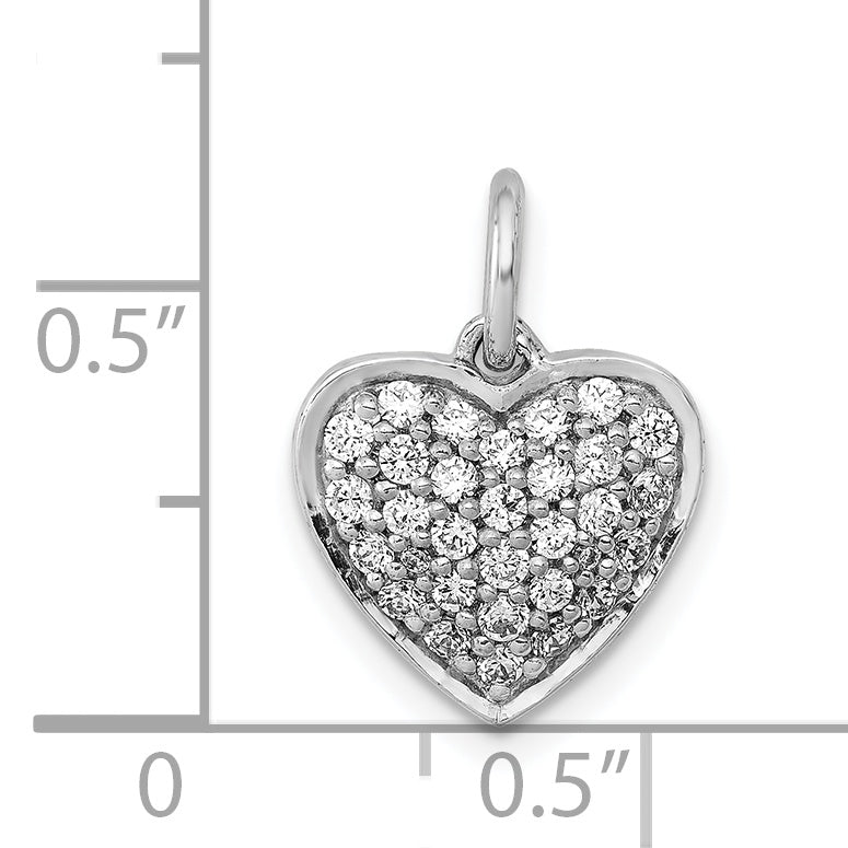 Diamond Heart Pendant - 14k White Gold / Diamond / 2/5 ctw.