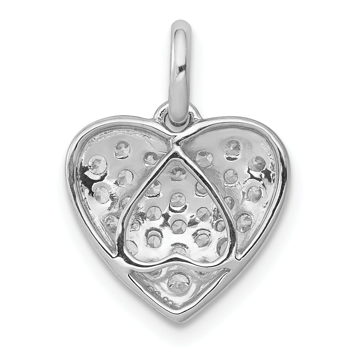 Diamond Heart Pendant - 14k White Gold / Diamond, Lab Grown / 1/2 ctw.