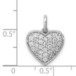 Diamond Heart Pendant - 14k White Gold / Diamond / 5/8 ctw.