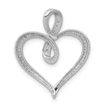 Gold Diamond Heart and Infinity Pendant - 10k White Gold