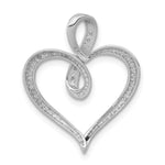 Gold Diamond Heart and Infinity Pendant - 14k White Gold