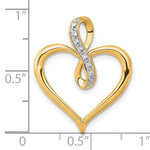Gold Diamond Heart and Infinity Pendant - 14k Yellow Gold