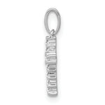 Diamond Latin Cross Pendant - 10k White Gold / Diamond / Standard, 16x7mm