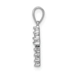 Diamond Latin Cross Pendant - 10k White Gold / Diamond / Standard, 18x8.5mm
