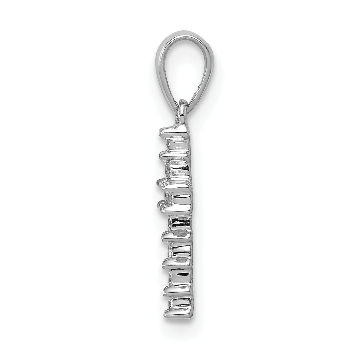 Diamond Latin Cross Pendant - 10k White Gold / Diamond / Standard, 18x8.5mm