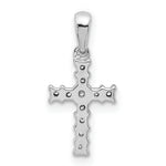 Diamond Latin Cross Pendant - 10k White Gold / Diamond / Standard, 18x8.5mm