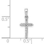 Polished Diamond Cross Pendant - 14k White Gold / Diamond / 1.40 mm