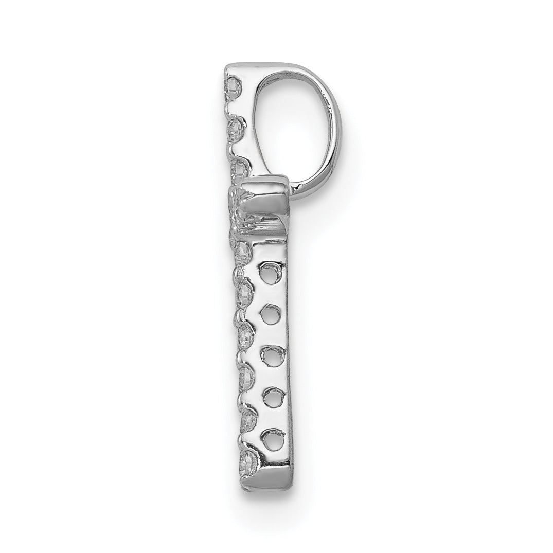 1/8 carat Diamond Cross Chain Slide - 10k White Gold / None