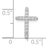 1/8 carat Diamond Cross Chain Slide - 10k White Gold / None