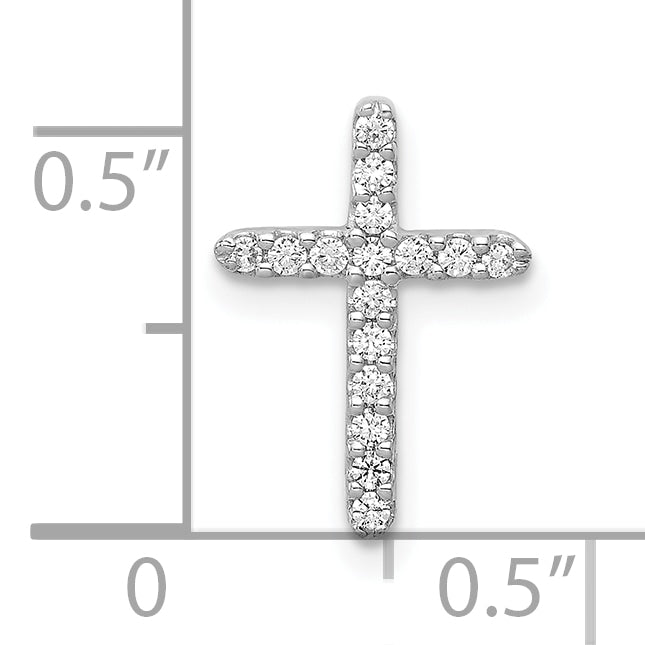 1/8 carat Diamond Cross Chain Slide - 10k White Gold / None