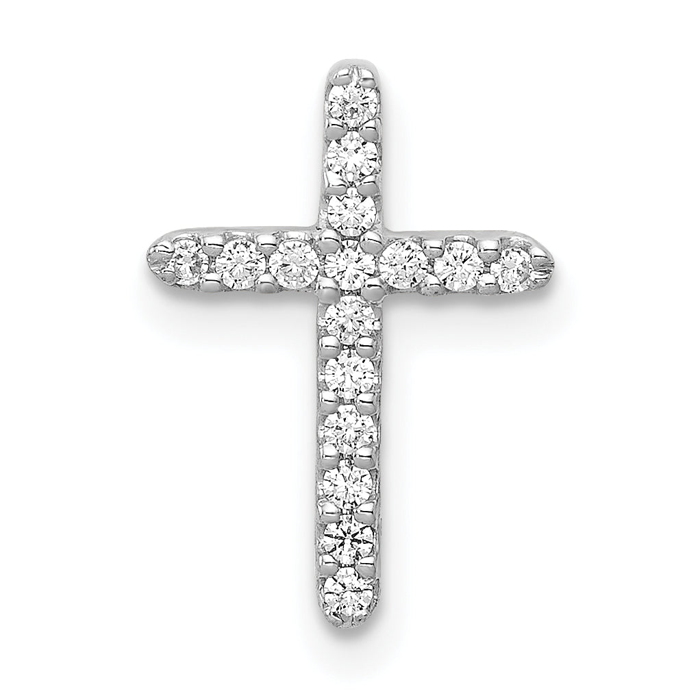 1/8 carat Diamond Cross Chain Slide - 10k White Gold / None