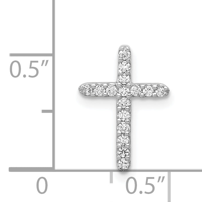 1/8 carat Diamond Cross Chain Slide - 14k White Gold / Diamond