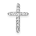 1/8 carat Diamond Cross Chain Slide - 14k White Gold / Lab-Grown Diamond