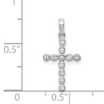 Diamond Cross Pendant - 14k White Gold / Diamond / 20.5x10.5mm