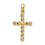 Diamond Cross Pendant - 14k Yellow Gold / Diamond / 20.5x10.5mm