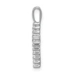 14k White Gold 1/6 carat Diamond Latin Cross Pendant