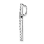 1/2 carat Diamond Cross Chain Slide Pendant - 10k White Gold / Diamond, Lab Grown