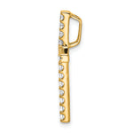 1/2 carat Diamond Cross Chain Slide Pendant - 10k Yellow Gold / Diamond, Lab Grown