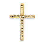 1/2 carat Diamond Cross Chain Slide Pendant - 10k Yellow Gold / Diamond, Lab Grown