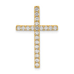 1/2 carat Diamond Cross Chain Slide Pendant - 10k Yellow Gold / Diamond, Lab Grown
