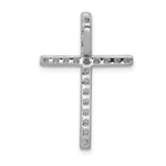 1/2 carat Diamond Cross Chain Slide Pendant - 14k White Gold / Diamond