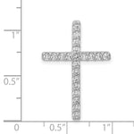 1/2 carat Diamond Cross Chain Slide Pendant - 14k White Gold / Diamond